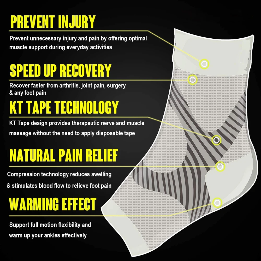 1 Par de Meias de Compressão p - Ankle Brace Sock avaliação e preço