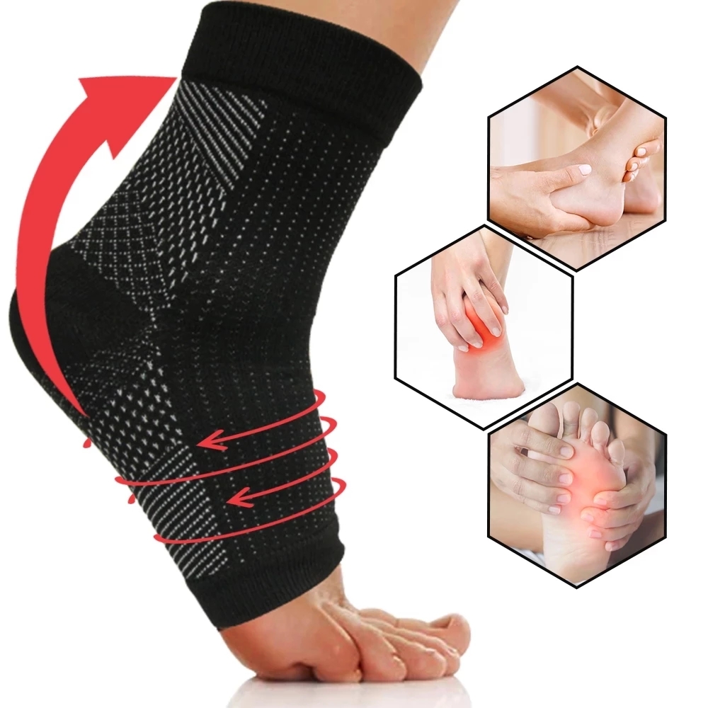 Pé anjo anti fadiga compressão - Ankle Brace Sock avaliação e preço