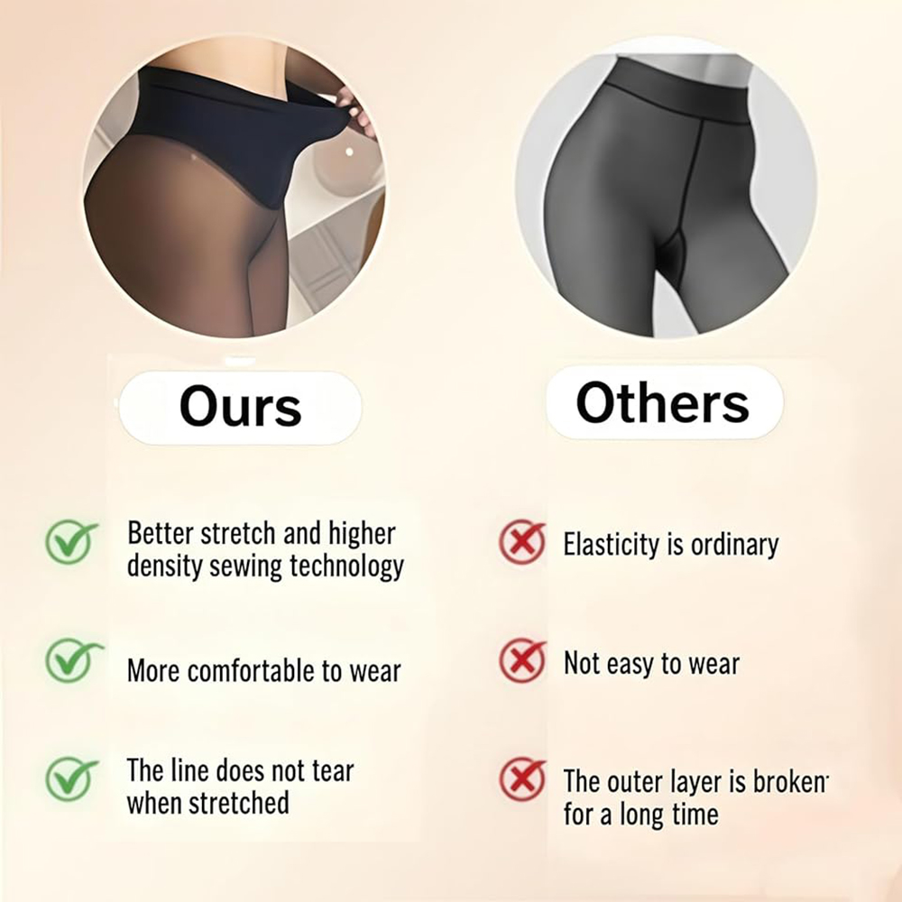 Uma costura velo forrado colla - Tights Pantyhose Sheer avaliação e preço
